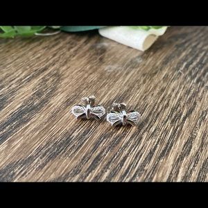 CZ Bow Earrings